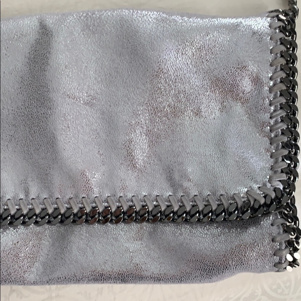 Stella McCartney Falabella Foldover Bag EUC Metallic Silver - Picture 12 of 17